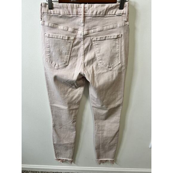 MOTHER high waisted looker dagger ankle fray jeans women's size 28 - Picture 6 of 11